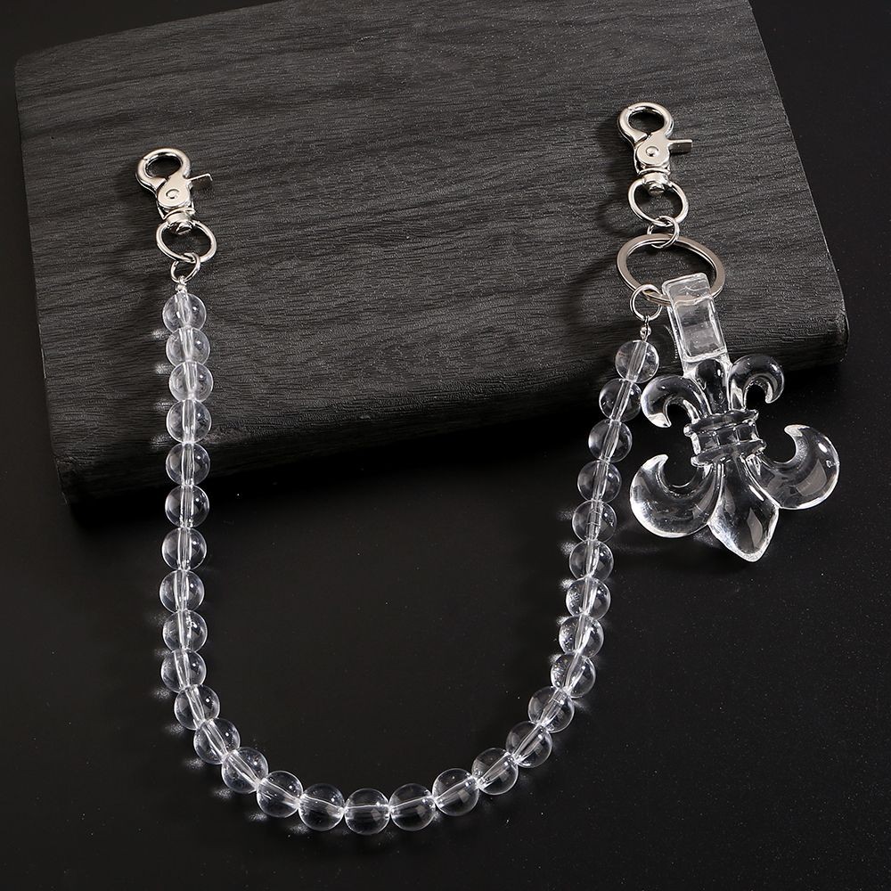 Unique transparent  beaded chain belt
